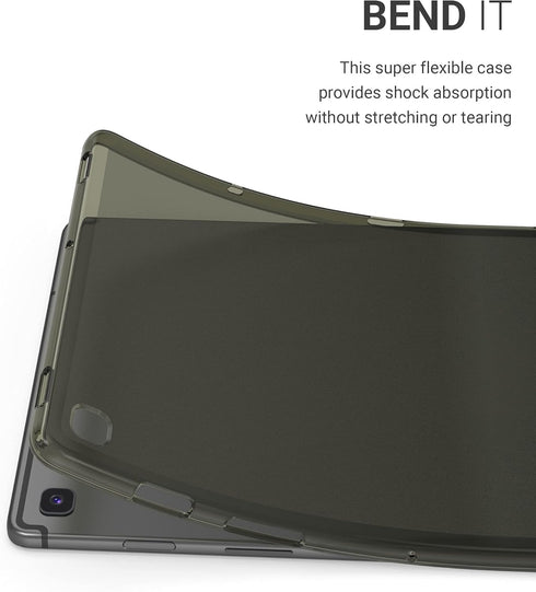 kwmobile Soft TPU Back Protector Case Compatible with Samsung Galaxy Tab S5e - Black/Transparent