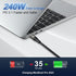 8K/4K 4 10FT/3m, 40Gbps 240W USB4 3, 16 ZIKNYDO for Thunderbolt Cable Data Transfer, Cable, USB C Monitor Cable