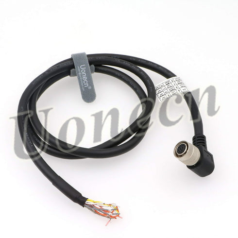 Uonecn Hirose 12 Pin Female Right Angle to Open End Power Cable for Hitachi Coaxial Cord, 39 inches