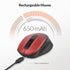 Rii 2.4 1000/1200/1600 Wireless Mouse Rechargeable, GHz with USB Receiver, DPI, Ergonomic Grips, Silent Keys, Cordless
