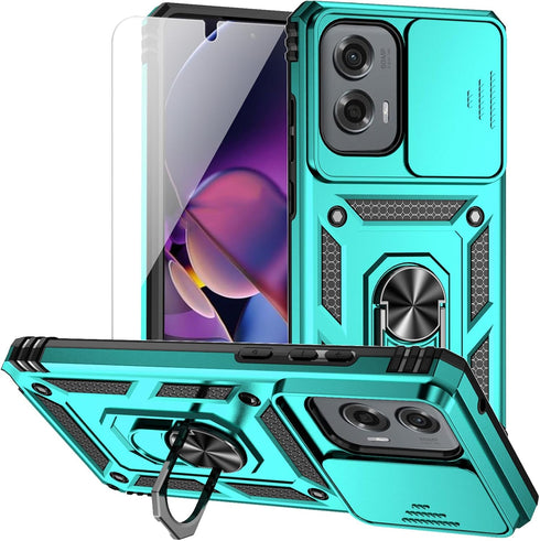 for Motorola Moto G Stylus 5G 2024 Case with Camera Lens Cover, HD Screen Protector, Dual Layer Military-Grade