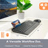 X9 Wireless USB-C Keyboard and Mouse Combo, Dual USB Port Compatibility, Versatile Wireless Set with 8" Phone Stand and