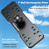 1" Ball Aluminum Alloy Fish Finder Mounting Plate, Universal Marine Electronic Mount Plate for Garmin, Lowrance, Humminbird, Raymarine, for RAM Mounts, Scotty B Size Double Socket Arms