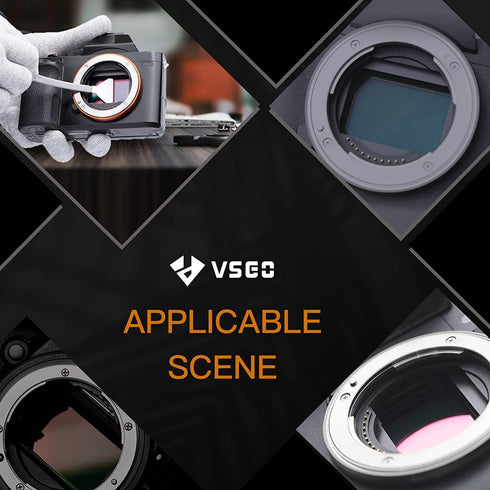 VSGO VS-S03E Full Frame Camera Cleaning Kit, 12pcs Sensor Cleaning Swab and 10ml Cleaner for Sony Nikon Canon FF CCD