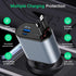 Retractable Car Charger, 4 in 1 Fast Charge Adapter 100W, Retractable Cables for iPhone & Type-C