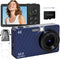 HUAZIX Digital Camera for Photography Autofocus, 4K Point and Shoot Cameras with 32GB
