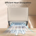 suptek Laptop Stand for Desk, Ergonomic Laptop Holder for 11-17" Laptops, Foldable Laptop Riser, White