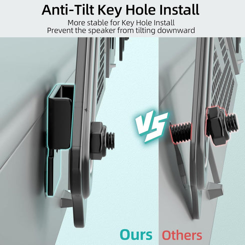 Soundbar Mount Bracket for Most Sound Bars Up to 20 Lbs, Adjustable Extension Plates and L-Shaped Hooks