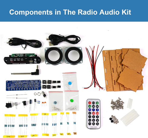 Radio Audio Soldering Kit, Bluetooth-Compatible LED Speaker Soldering Project, DIY Electronic Kit