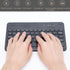 Thin 7 Inch Rechargeable Russian Keyboard, Bilingual Bluetooth for Android, Windows, iOS