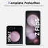 Fotbor Samsung Galaxy Z Flip 5 Screen Protector Pack: 3 Inner Flexible Films, 3 Tempered Glass Back Protectors, 2
