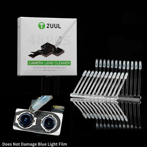 DIYPHONE Tool,48Pcs/Box Portable Mobile Phone Camera Lens Cleaner Resin Synthetic Stick Dust Fingerprint Removal Stick