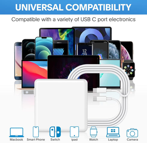 Mac Book Pro Charger - 118W USB C Fast Charger, Compatible with MacBook Pro/Air, iPad Pro, Samsung Galaxy