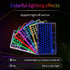Portable Bluetooth Keyboard, 7-Colors RGB Backlit Mini Keyboard, Rechargeable Ultra-Slim Tablet Keyboard for