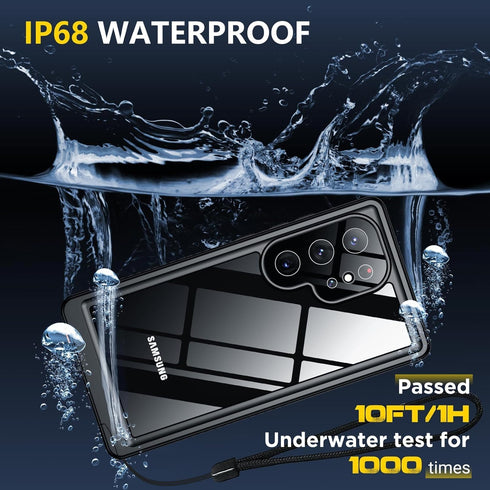 Designed for Galaxy S24 Ultra Case, Waterproof Built-in Screen Protector, Heavy Duty Shockproof Rugged Case