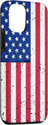 Vintage American Flag Phone Case for iPhone 12/12 Pro - Red, White, and Blue US Flag Design
