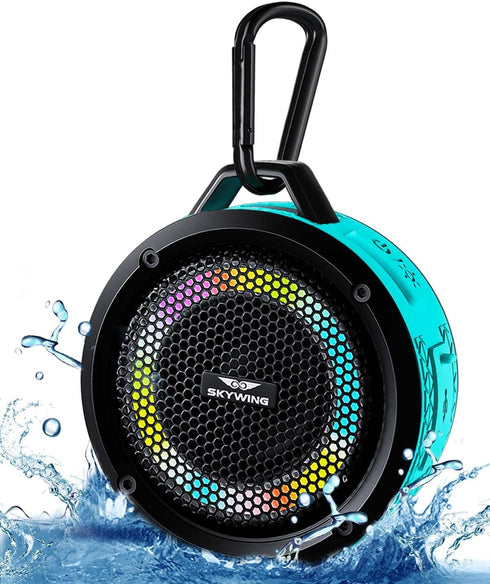 Soundace S6 IPX7 Waterproof Shower Speaker, 5W Bass Bluetooth Speaker with Suction Cup Hook, Mini Portable Outdoor