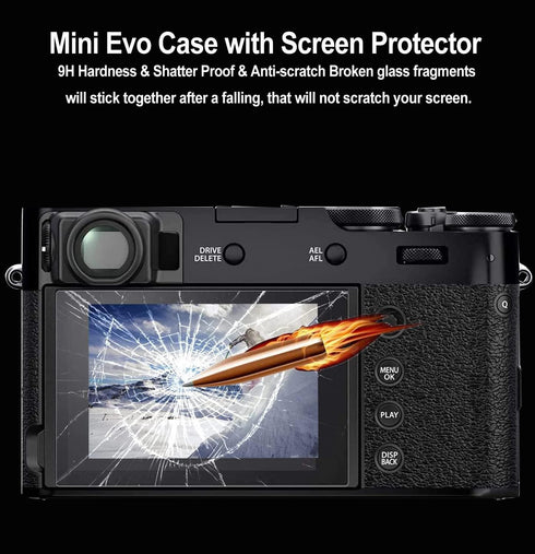 Pocoukate Protective Case for Instax Mini EVO, Soft Silicone Cover Bag with Screen Protector for Fujifilm