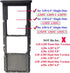Single Sim Card Tray Holder for Galaxy A20 A30 A50 (Plastic, Black)