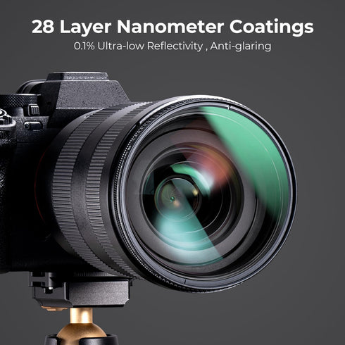 K&F Concept 55mm Ultra-Low Reflectivity Circular Polarizer Filter, Ultra-Slim High Definition Lens Filter