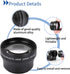 2X Telephoto Lens, HD Converter Lens for 37mm Mount Camera, Doubles Camera Zoom Default