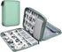 Leather Cord Organizer Bag, Waterproof Travel Case for Charger & Electronic Accessories, Portable Tech Organizer (Light