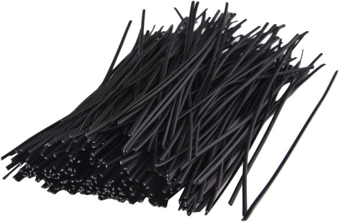 250 Piece Metallic Twist Cable Cord Wire Ties, Reusable Fastening (6 Inch, Black)