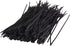 250 Piece Metallic Twist Cable Cord Wire Ties, Reusable Fastening (6 Inch, Black)