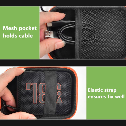 Carrying Case for JBL Go 4 Portable Bluetooth Speaker, Waterproof Box for Go 3/Go3 Eco/Go2 Mini Wireless Speakers -