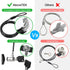 2 AboveTEK Laptop Lock, Tablet Lock Security Cable, Keys Sturdy Steel iPad Locking Kit w/Adhesive Anchors, Anti Theft