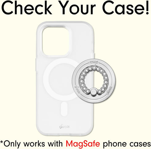 Sonix Magnetic Phone Grip and Ring Holder, Compatible with MagSafe, Rotatable Kickstand for iPhone 15