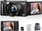 FIREFOTO 4K Digital Cameras for Photography, Compact Vlogging Camera with Flip Screen, 18X