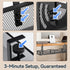 LOVJOYSE 25.3'' Cable Management, Under Desk Cable Management Tray No Drill, Metal Cable Organizer with Clamp for Wire