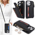 Cavor iPhone 13 Pro Case with Card Holder, Wallet Case for Women, Phone Case with Strap, Crossbody Lanyard and
