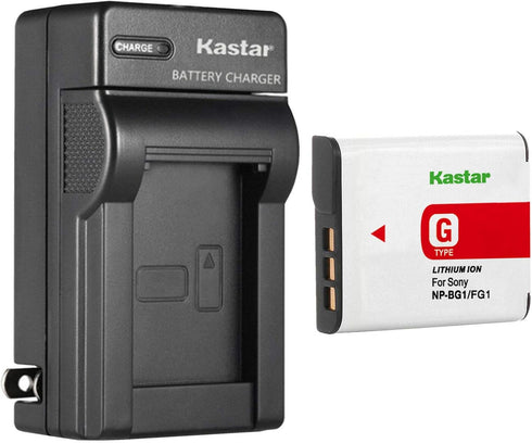 Kastar 1-Pack NP-BG1 Battery and AC Wall Charger Replacement for Sony Cyber-Shot DSC-H55, H70, H90, HX5, HX5V, HX7