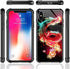CARLOCA Flower and Dragon Pattern Design Case Compatible with iPhone XR, Shockproof Anti-Scratch Case for Girls Women