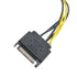 SATA 15 Pin to 6 Pin Video Card GPU Power Supply Cable, 8.6inch 22cm (1 Pack)
