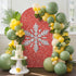 Duskova Living 6.6 Modern Themed Arch Backdrop Cover FT, Winter Watercolor Sparkling Snowflake Pattern Wedding Arch
