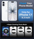 Muntinfe 17 17 6.3 inch, for iPhone Case with HD Screen Protector & Slide Camera Cover & Rotated Ring Kickstand