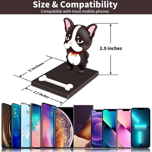 Kawaii Puppy Dog Desktop Holder, Cute Cartoon Animal Cell Phone Stand for Desk, Compatible with All Smartphones