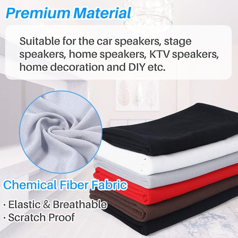 Kalevel Brown Speaker Cloth, Stereo Mesh Fabric for Speaker Repair, Adhesive for Home Speakers
