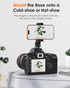 JDHDL 4 1/4" 360 180 Tripod Phone Mount, Dual Phone Holder with Cold Shoe and Screw, Rotates and Tilts Adjustable Cold