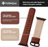 Fullmosa Leather Bands for Apple Watch, Compatible with 49mm 46mm 45mm 44mm 42mm, Brown/Smoky Grey