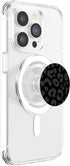 Black Gray Cheetah Print, Leopard Skin Pattern PopSockets PopGrip for MagSafe