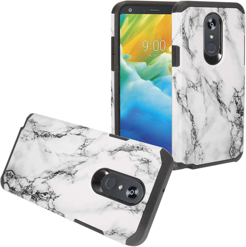 Z-GEN Hybrid Image Phone Case + Tempered Glass Screen Protector for LG Stylo 5 (2019), Stylo 5X, Stylo5+ Plus, AD1