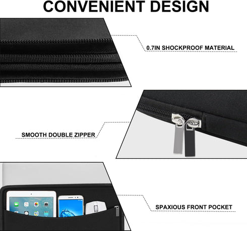 ampoock 14 inch, 14" Laptop Sleeve Case Shockproof Protective Laptop Cover Briefcase Carrying Computer Bag