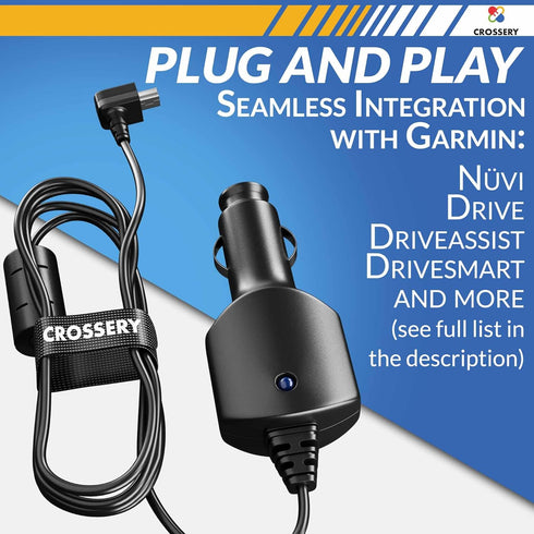 Car Charger Power Cord for Garmin Nuvi GPS, Replacement Mini USB Charging Cable for Garmin Nuvi, Dezl, Drive,