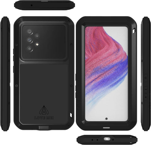 LOVE MEI Galaxy A53 5G Case - Outdoor Sports Waterproof Military Heavy Duty Shockproof Dustproof Hybrid Cover