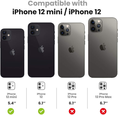 Tensea Compatible with iPhone 12 / iPhone 12 mini Camera Lens Protector, 9H Tempered Glass Camera Cover Screen Protector for iPhone12 mini 5.4 inch / iPhone12 6.1 inch 2020 (Diamond)