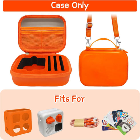 Case Compatible with Yoto Mini Kids Bluetooth Audio Player, Travel Storage Holder for Children s Speaker Plays Stories Music Podcast Radio Cards (Bag Only)-Fruit Punch